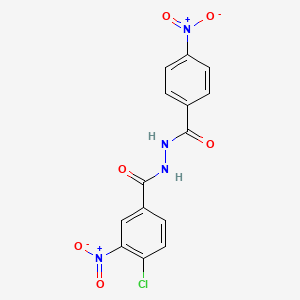 molecular formula C14H9ClN4O6 B3842842 4-chloro-3-nitro-N'-(4-nitrobenzoyl)benzohydrazide 