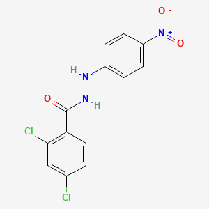 molecular formula C13H9Cl2N3O3 B3842852 2,4-dichloro-N'-(4-nitrophenyl)benzohydrazide 