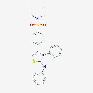 N,N-diethyl-4-[3-phenyl-2-(phenylimino)-2,3-dihydro-1,3-thiazol-4-yl]benzenesulfonamide