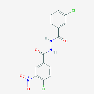 molecular formula C14H9Cl2N3O4 B3842865 4-chloro-N'-(3-chlorobenzoyl)-3-nitrobenzohydrazide 