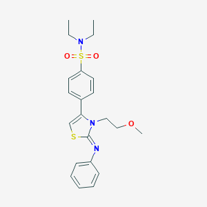 N,N-diethyl-4-[3-(2-methoxyethyl)-2-(phenylimino)-2,3-dihydro-1,3-thiazol-4-yl]benzenesulfonamide