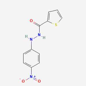 molecular formula C11H9N3O3S B3842872 N'-(4-nitrophenyl)-2-thiophenecarbohydrazide 