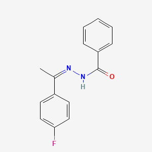 molecular formula C15H13FN2O B3842885 N'-[1-(4-fluorophenyl)ethylidene]benzohydrazide 