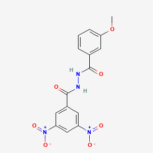 molecular formula C15H12N4O7 B3842888 N'-(3-methoxybenzoyl)-3,5-dinitrobenzohydrazide 