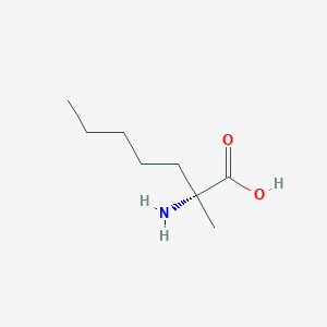 molecular formula C8H17NO2 B038429 Heptanoic acid, 2-amino-2-methyl-, (2R)-(9CI) CAS No. 114819-07-7