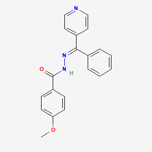4-methoxy-N'-[phenyl(4-pyridinyl)methylene]benzohydrazide
