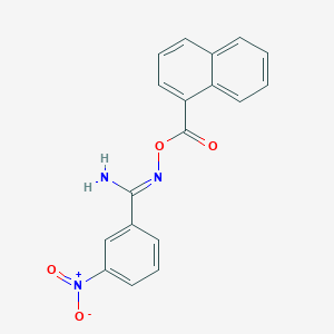 molecular formula C18H13N3O4 B3842909 N'-(1-naphthoyloxy)-3-nitrobenzenecarboximidamide 