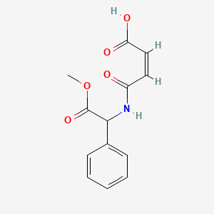 molecular formula C13H13NO5 B3842917 4-[(2-methoxy-2-oxo-1-phenylethyl)amino]-4-oxo-2-butenoic acid 