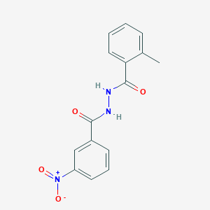 molecular formula C15H13N3O4 B3842919 2-methyl-N'-(3-nitrobenzoyl)benzohydrazide 