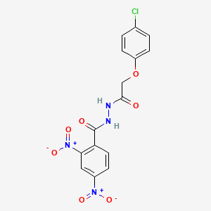 molecular formula C15H11ClN4O7 B3842947 N'-[(4-chlorophenoxy)acetyl]-2,4-dinitrobenzohydrazide 