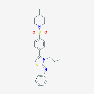 N-(4-{4-[(4-methyl-1-piperidinyl)sulfonyl]phenyl}-3-propyl-1,3-thiazol-2(3H)-ylidene)-N-phenylamine