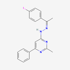 1-(4-iodophenyl)ethanone (2-methyl-6-phenyl-4-pyrimidinyl)hydrazone