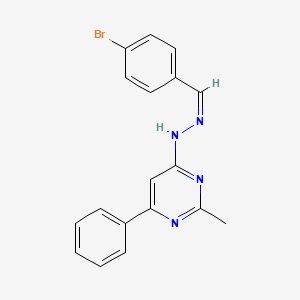 molecular formula C18H15BrN4 B3842994 4-bromobenzaldehyde (2-methyl-6-phenyl-4-pyrimidinyl)hydrazone 