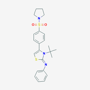 N-(3-tert-butyl-4-[4-(1-pyrrolidinylsulfonyl)phenyl]-1,3-thiazol-2(3H)-ylidene)-N-phenylamine