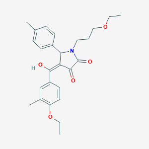 4-(4-ethoxy-3-methylbenzoyl)-1-(3-ethoxypropyl)-3-hydroxy-5-(4-methylphenyl)-1,5-dihydro-2H-pyrrol-2-one