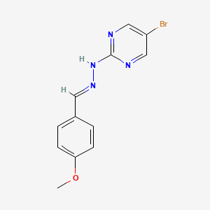 molecular formula C12H11BrN4O B3843062 4-methoxybenzaldehyde (5-bromo-2-pyrimidinyl)hydrazone 