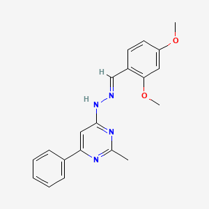 molecular formula C20H20N4O2 B3843069 2,4-dimethoxybenzaldehyde (2-methyl-6-phenyl-4-pyrimidinyl)hydrazone 