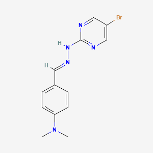 molecular formula C13H14BrN5 B3843073 4-(dimethylamino)benzaldehyde (5-bromo-2-pyrimidinyl)hydrazone 