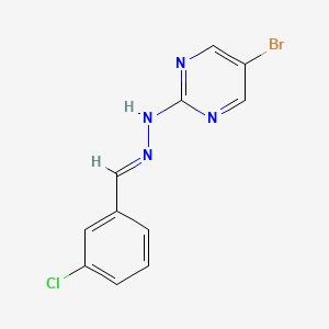 molecular formula C11H8BrClN4 B3843079 3-chlorobenzaldehyde (5-bromo-2-pyrimidinyl)hydrazone 