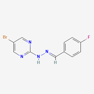 molecular formula C11H8BrFN4 B3843087 4-fluorobenzaldehyde (5-bromo-2-pyrimidinyl)hydrazone 