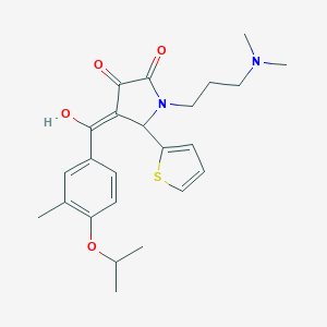 1-[3-(dimethylamino)propyl]-3-hydroxy-4-(4-isopropoxy-3-methylbenzoyl)-5-(2-thienyl)-1,5-dihydro-2H-pyrrol-2-one