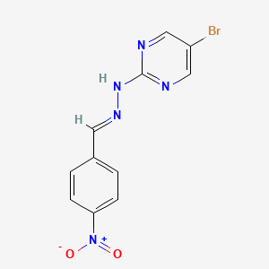 molecular formula C11H8BrN5O2 B3843094 4-nitrobenzaldehyde (5-bromo-2-pyrimidinyl)hydrazone 
