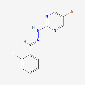 molecular formula C11H8BrFN4 B3843098 2-fluorobenzaldehyde (5-bromo-2-pyrimidinyl)hydrazone 