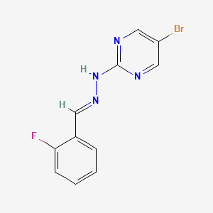 5-bromo-N-[(E)-(2-fluorophenyl)methylideneamino]pyrimidin-2-amine