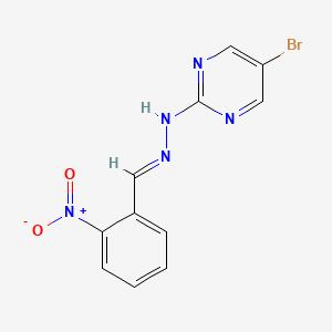 molecular formula C11H8BrN5O2 B3843100 2-nitrobenzaldehyde (5-bromo-2-pyrimidinyl)hydrazone 