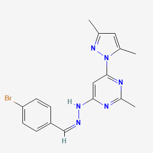 4-bromobenzaldehyde [6-(3,5-dimethyl-1H-pyrazol-1-yl)-2-methyl-4-pyrimidinyl]hydrazone
