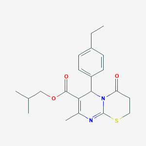 isobutyl 6-(4-ethylphenyl)-8-methyl-4-oxo-3,4-dihydro-2H,6H-pyrimido[2,1-b][1,3]thiazine-7-carboxylate
