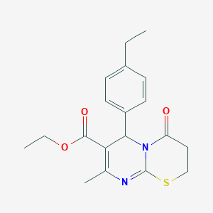 ethyl 6-(4-ethylphenyl)-8-methyl-4-oxo-3,4-dihydro-2H,6H-pyrimido[2,1-b][1,3]thiazine-7-carboxylate