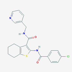 2-[(4-chlorobenzoyl)amino]-N-(3-pyridinylmethyl)-4,5,6,7-tetrahydro-1-benzothiophene-3-carboxamide