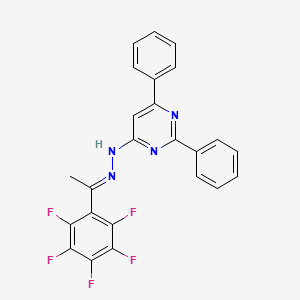 molecular formula C24H15F5N4 B3843191 1-(pentafluorophenyl)ethanone (2,6-diphenyl-4-pyrimidinyl)hydrazone 
