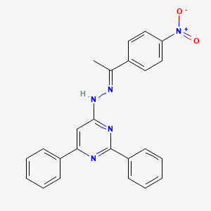 molecular formula C24H19N5O2 B3843198 1-(4-nitrophenyl)ethanone (2,6-diphenyl-4-pyrimidinyl)hydrazone 