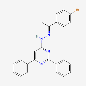 molecular formula C24H19BrN4 B3843206 1-(4-bromophenyl)ethanone (2,6-diphenyl-4-pyrimidinyl)hydrazone 