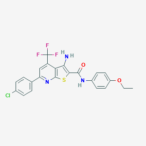 3-amino-6-(4-chlorophenyl)-N-(4-ethoxyphenyl)-4-(trifluoromethyl)thieno[2,3-b]pyridine-2-carboxamide