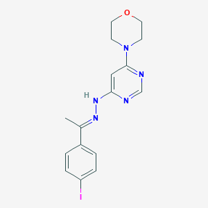 molecular formula C16H18IN5O B3843228 1-(4-iodophenyl)ethanone [6-(4-morpholinyl)-4-pyrimidinyl]hydrazone 