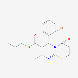 isobutyl 6-(2-bromophenyl)-8-methyl-4-oxo-3,4-dihydro-2H,6H-pyrimido[2,1-b][1,3]thiazine-7-carboxylate