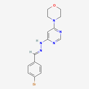 molecular formula C15H16BrN5O B3843236 4-bromobenzaldehyde [6-(4-morpholinyl)-4-pyrimidinyl]hydrazone 