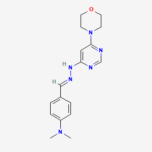 molecular formula C17H22N6O B3843241 4-(dimethylamino)benzaldehyde [6-(4-morpholinyl)-4-pyrimidinyl]hydrazone 