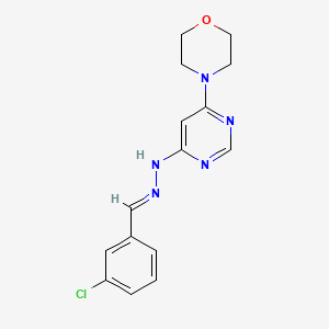 molecular formula C15H16ClN5O B3843247 3-chlorobenzaldehyde [6-(4-morpholinyl)-4-pyrimidinyl]hydrazone 