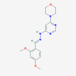 molecular formula C17H21N5O3 B3843256 2,4-dimethoxybenzaldehyde [6-(4-morpholinyl)-4-pyrimidinyl]hydrazone 