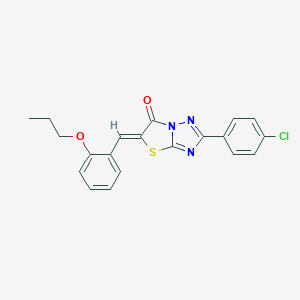 2-(4-chlorophenyl)-5-(2-propoxybenzylidene)[1,3]thiazolo[3,2-b][1,2,4]triazol-6(5H)-one