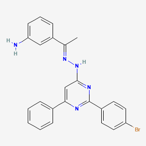 1-(3-aminophenyl)ethanone [2-(4-bromophenyl)-6-phenyl-4-pyrimidinyl]hydrazone