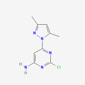 molecular formula C9H10ClN5 B3843325 2-chloro-6-(3,5-dimethyl-1H-pyrazol-1-yl)-4-pyrimidinamine 