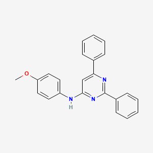 molecular formula C23H19N3O B3843333 N-(4-methoxyphenyl)-2,6-diphenyl-4-pyrimidinamine 