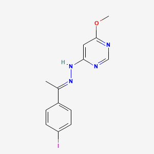 molecular formula C13H13IN4O B3843343 1-(4-iodophenyl)ethanone (6-methoxy-4-pyrimidinyl)hydrazone 