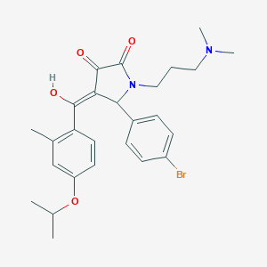 5-(4-bromophenyl)-1-[3-(dimethylamino)propyl]-3-hydroxy-4-{[2-methyl-4-(propan-2-yloxy)phenyl]carbonyl}-1,5-dihydro-2H-pyrrol-2-one