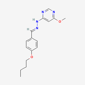 molecular formula C16H20N4O2 B3843352 4-butoxybenzaldehyde (6-methoxy-4-pyrimidinyl)hydrazone 